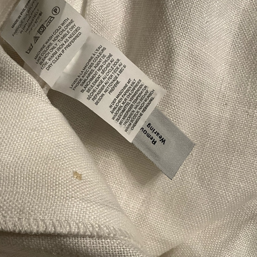 J Crew button front high waist sailor white pants 6 - Picture 10 of 11